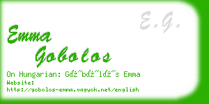 emma gobolos business card